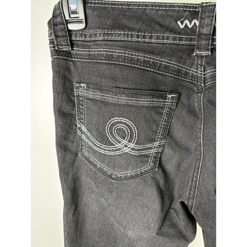 Seven7 Jeans Women Size 8 Skinny Dark Wash Five Pockets Stretch Denim Black